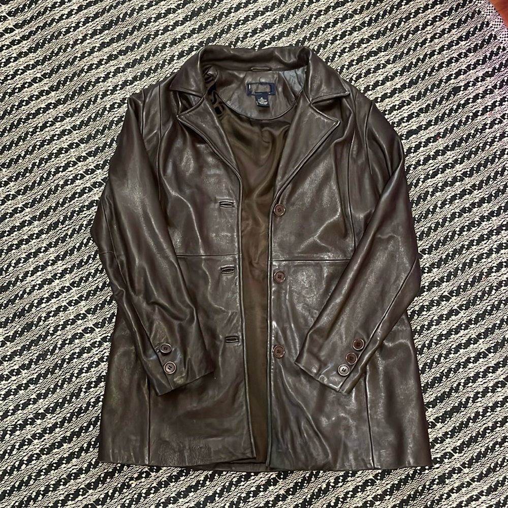 Brown real leather jacket